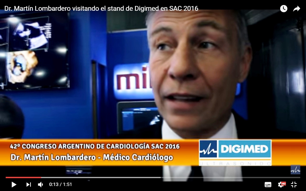 Dr. Martín Lombardero visitando el stand de Digimed en SAC 2016